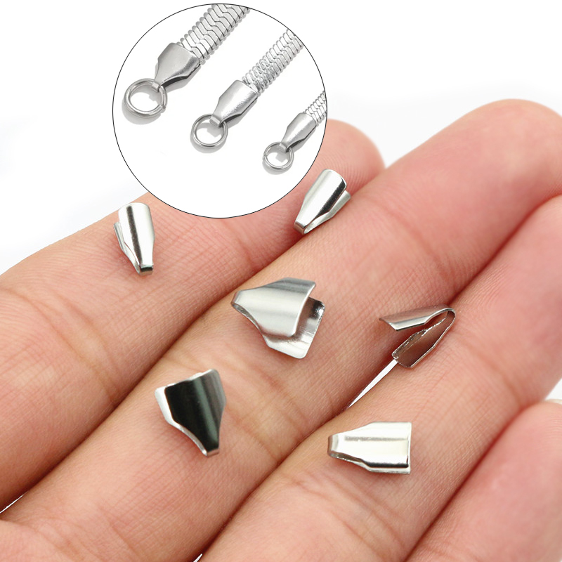 Jewelry Making Chain - 100pcs Stainless Steel 2-7mm Flat Cords