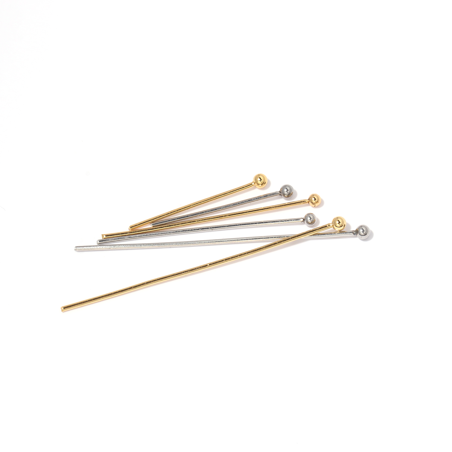 Eyepin Ball End - 50pc Stainless Steel Metal Charms Ball