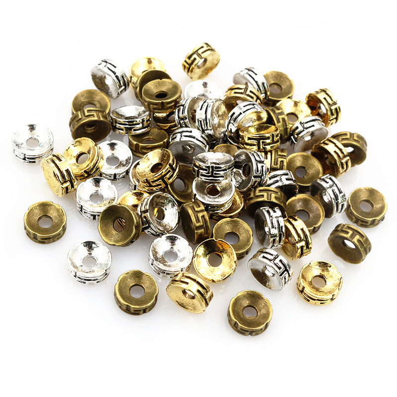 Eyepin Ball End - 50pcs 7.5x3mm Spacer Beads Bronze Gold
