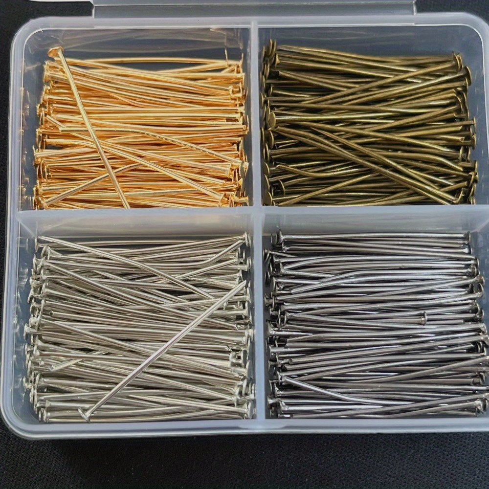 Jewelry Making Organizer Box - 400pcs Mixed Iron Head Pins 30mm