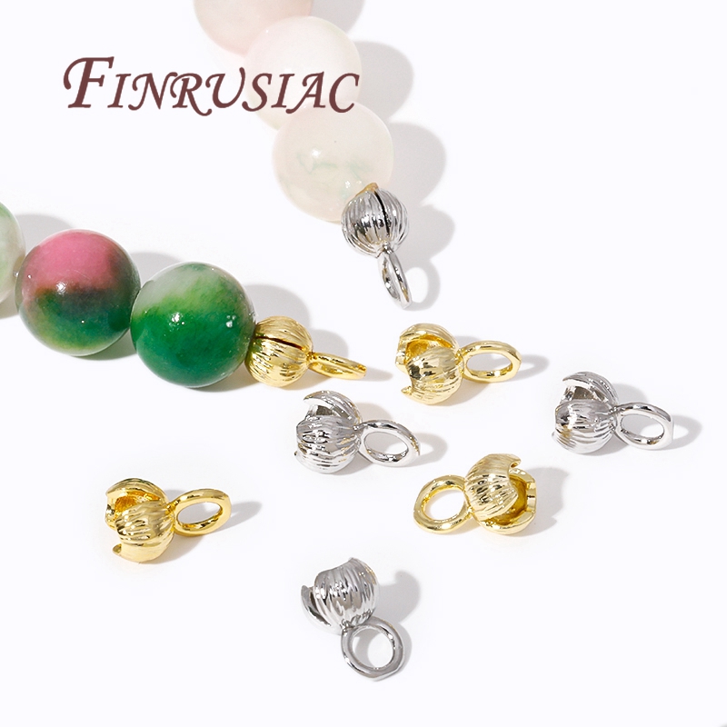 Eyepin Ball End - 18K Gold Plated Cord Ends Clam