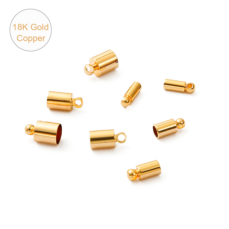 Eyepin Ball End - 18K Gold Plated 4Pcs Copper Cap
