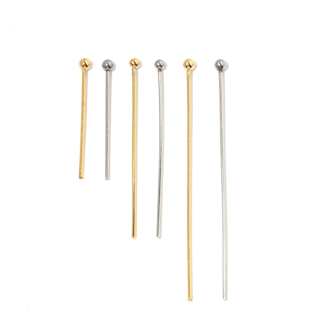 Eyepin Ball End - 50pcs Stainless Steel Nine Eye Flat