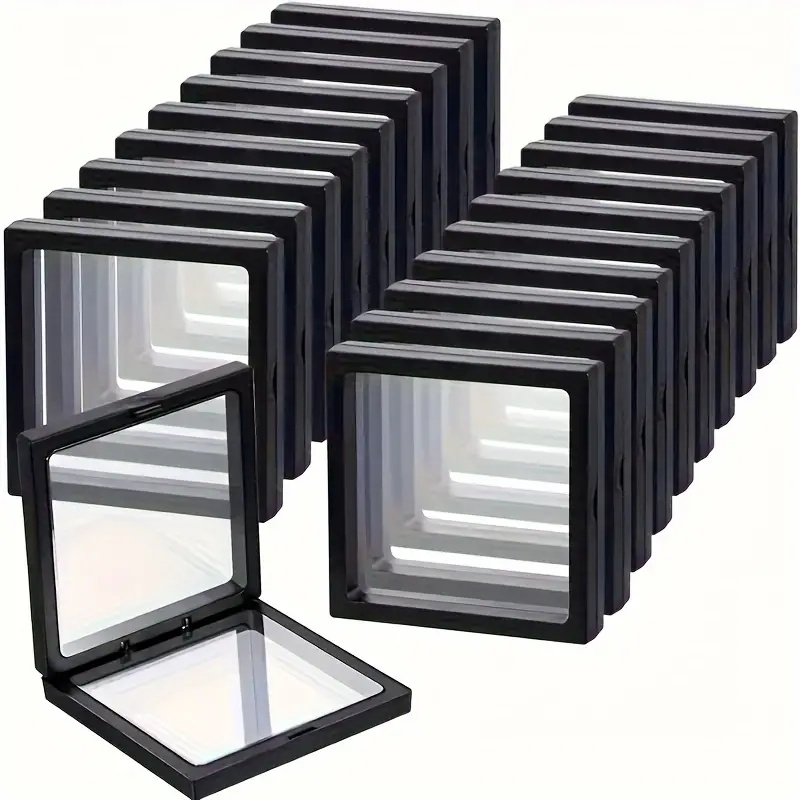 Jewelry Making Organizer Box - 20Pcs Clearview 3D Floating Display Cases
