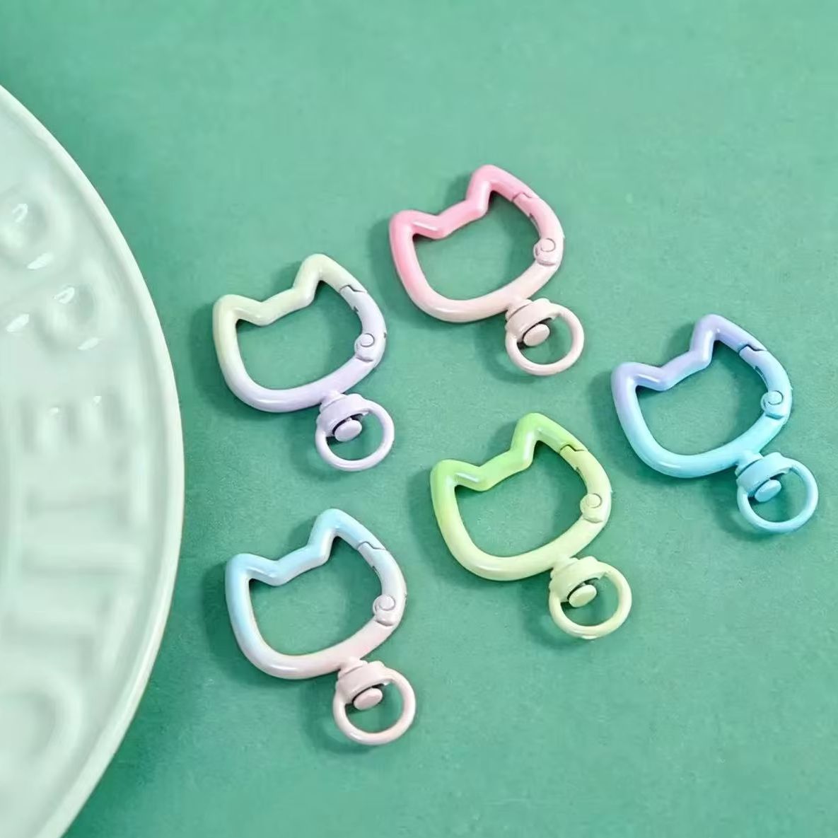 Jewelry Making Chain - 5-10PCS Gradient Cute Cat Clasp Openable