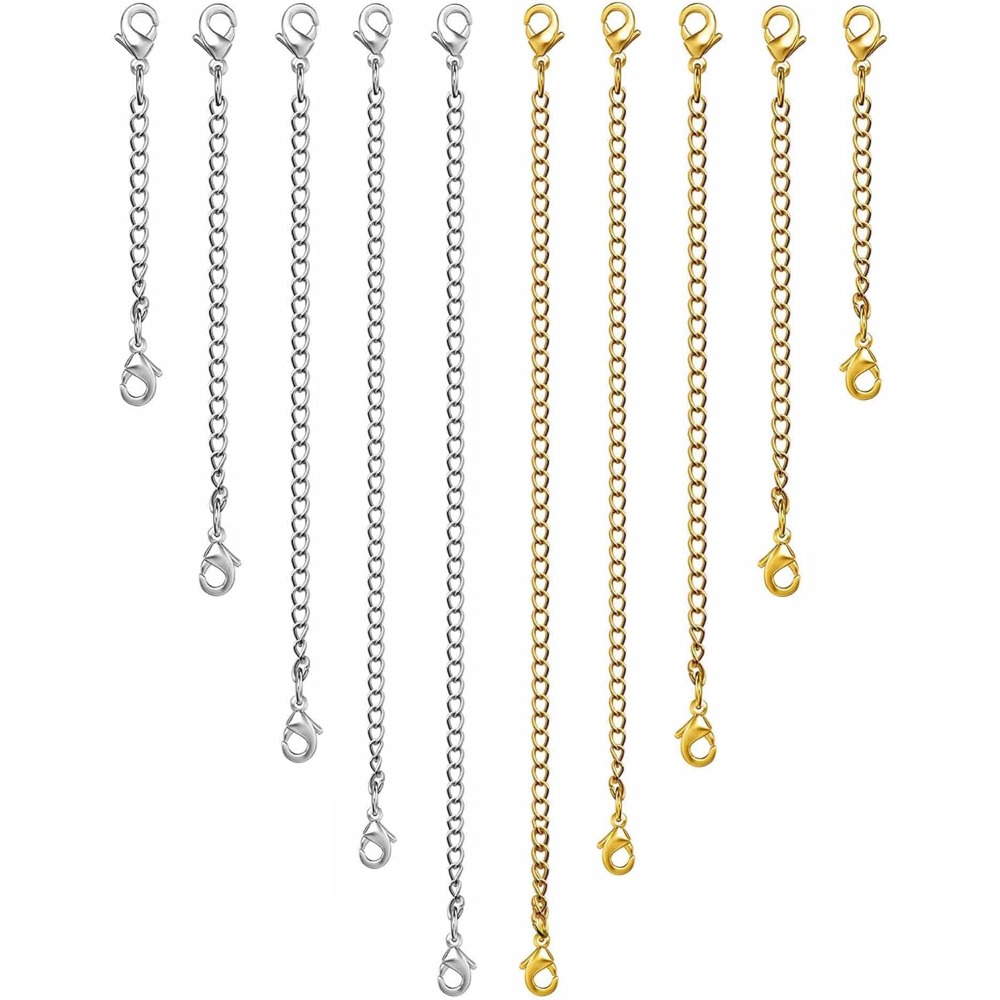 10Pcs Chain Extenders for Neck - Jewelry Making Chain 评论和价格
