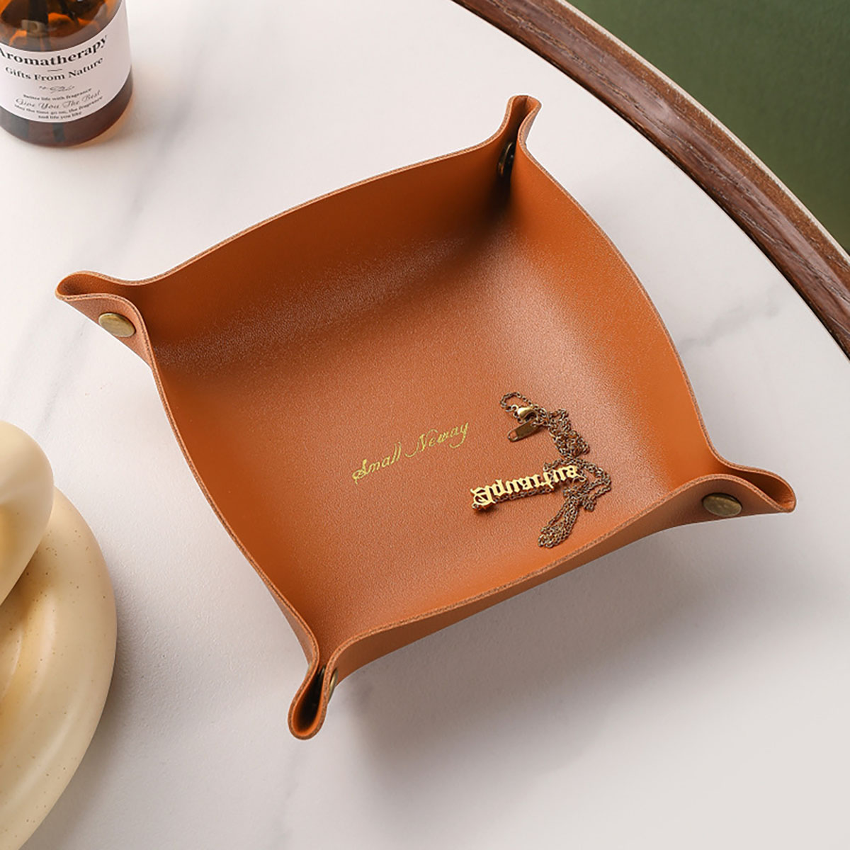 Nordic Style Leather Storage T - Jewelry Making Organizer Box 评论和价格