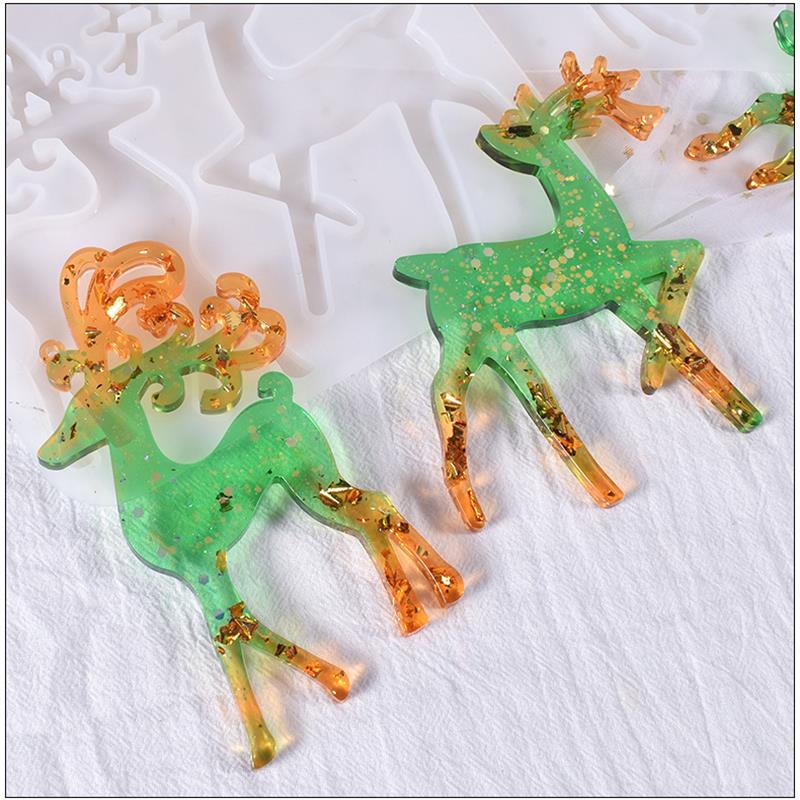 Christmas Elk Epoxy Resin Mold - Jewelry Making Techniques 评论和价格