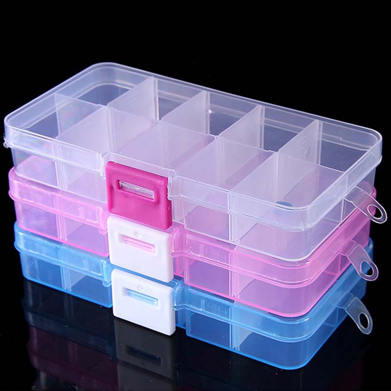 10 Grids Nails Art organizer b - Jewelry Making Organizer Box 评论和价格