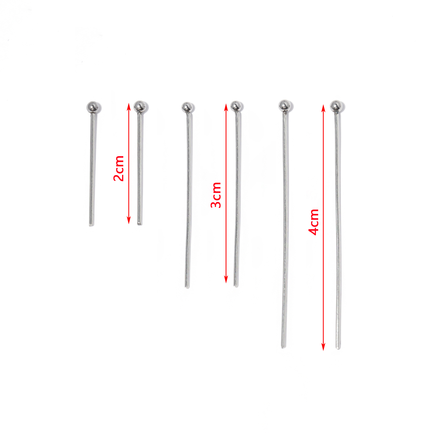 50pc Stainless Steel Metal Cha - Eyepin Ball End 评论和价格