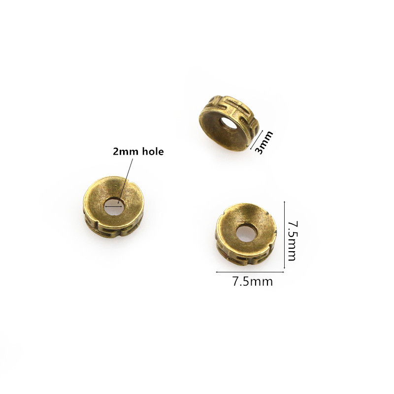 50pcs 7.5x3mm Spacer Beads Bro - Eyepin Ball End 评论和价格
