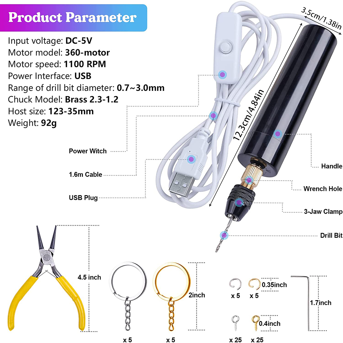Handheld Mini Electric Drill D - Jewelry Making Dc 评论和价格