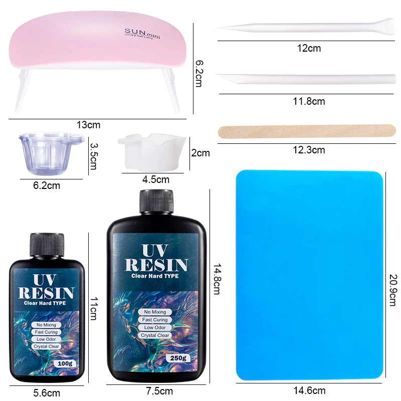 Hard UV Resin Glue Kit Fast Cu - Jewelry Making Techniques 评论和价格
