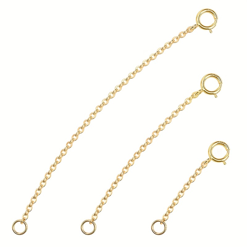 3Pcs Spring Clasp Extension Ch - Jewelry Making Chain 评论和价格