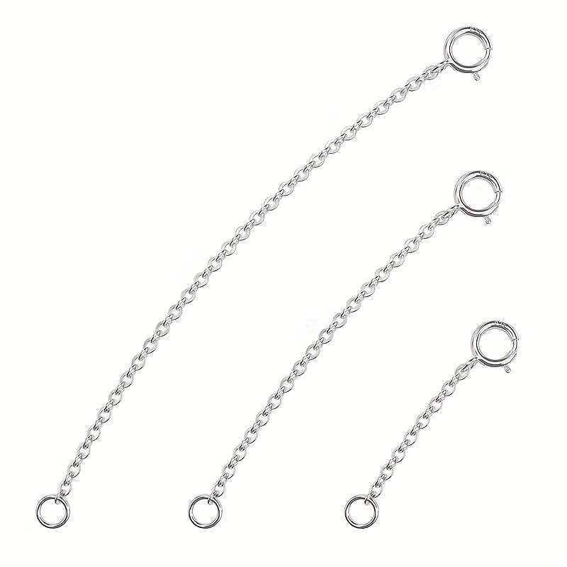 3Pcs Spring Clasp Extension Ch - Jewelry Making Chain 评论和价格