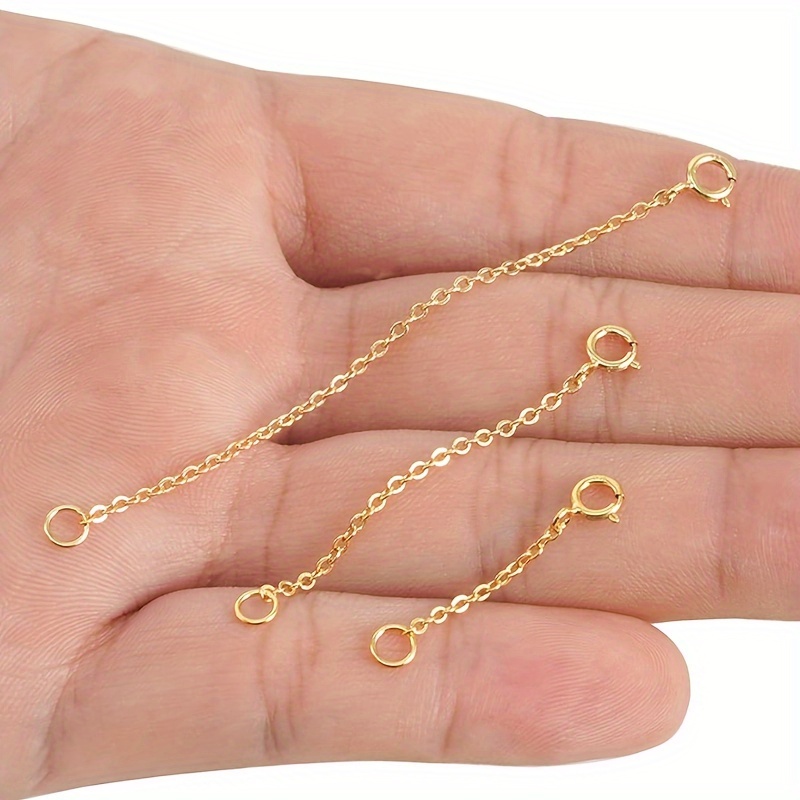 3Pcs Spring Clasp Extension Ch - Jewelry Making Chain 评论和价格