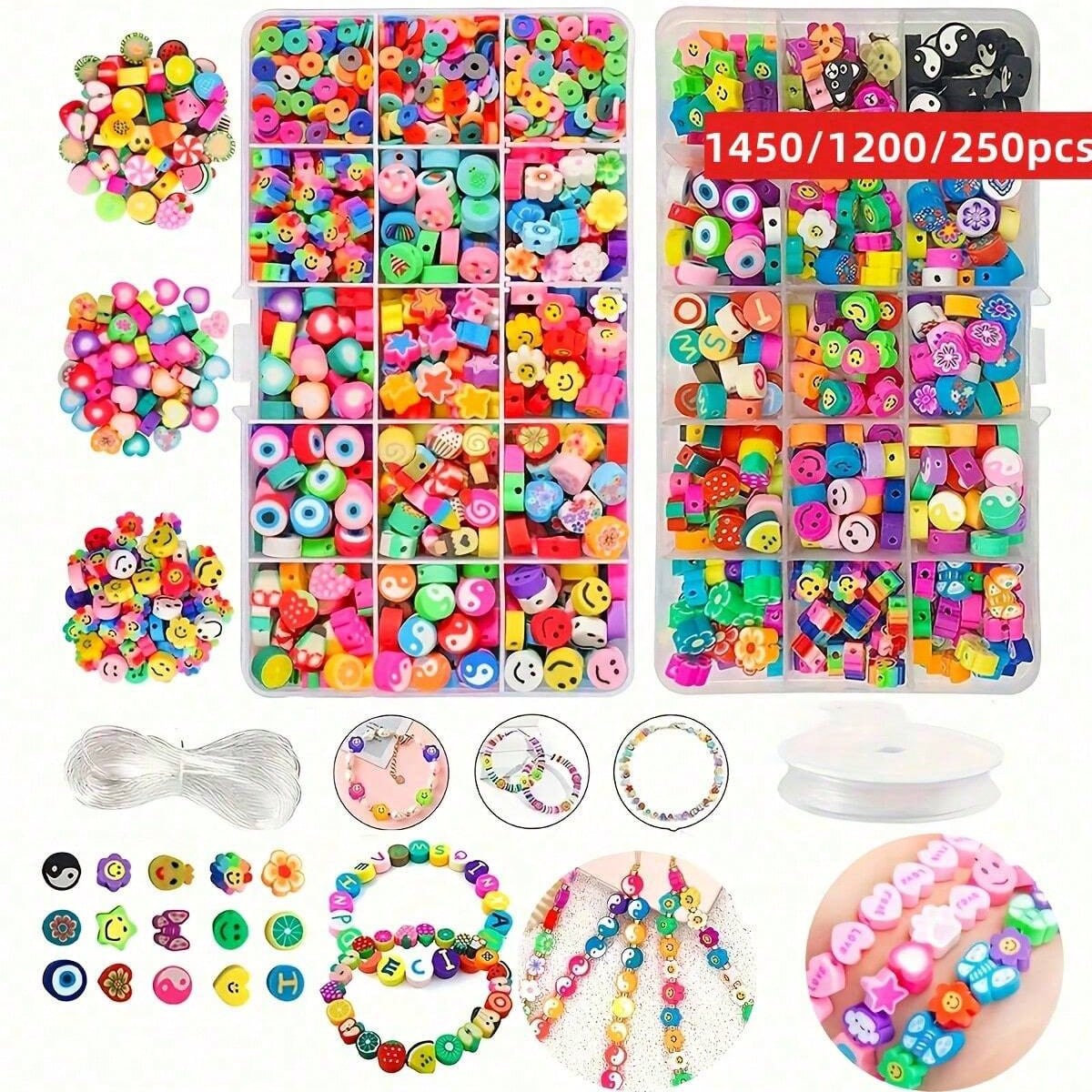 1450/1200/250pcs Polymer Clay  - Jewelry Making Organizer Box 评论和价格