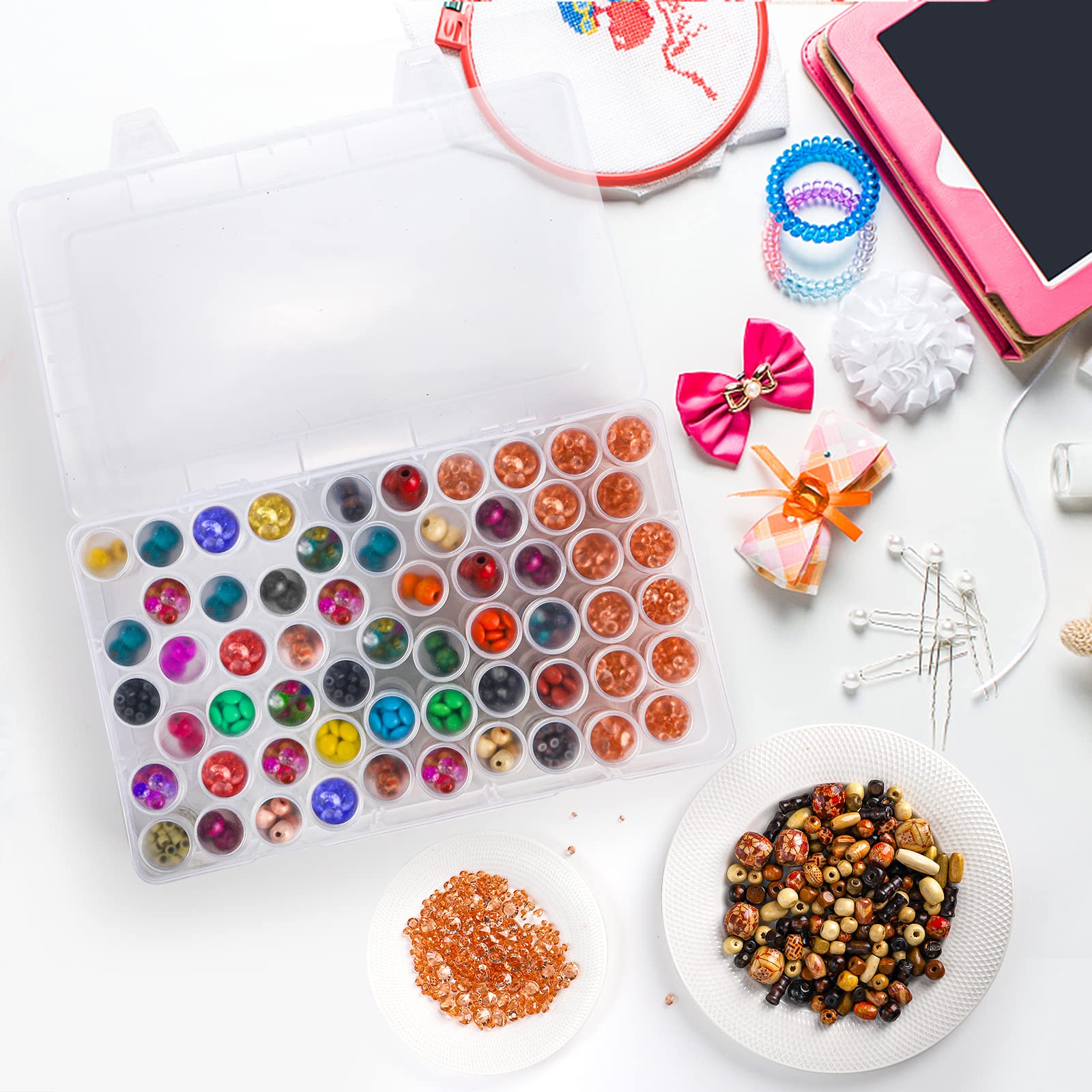 1pc 24/30//38/60 Slots Plastic - Jewelry Making Organizer Box 评论和价格