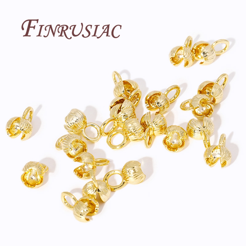 18K Gold Plated Cord Ends Clam - Eyepin Ball End 评论和价格