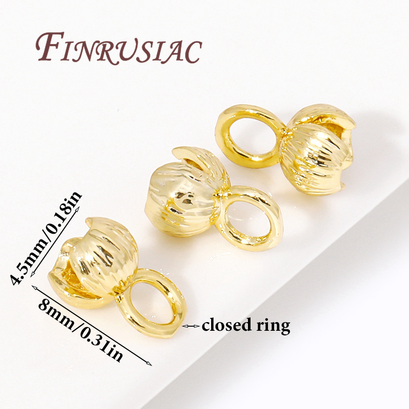 18K Gold Plated Cord Ends Clam - Eyepin Ball End 评论和价格