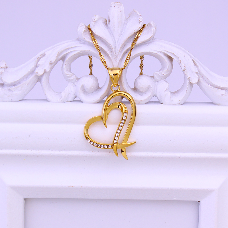 FS Heart Pendant Necklace Gold - Jewelry Making New Zealand 评论和价格