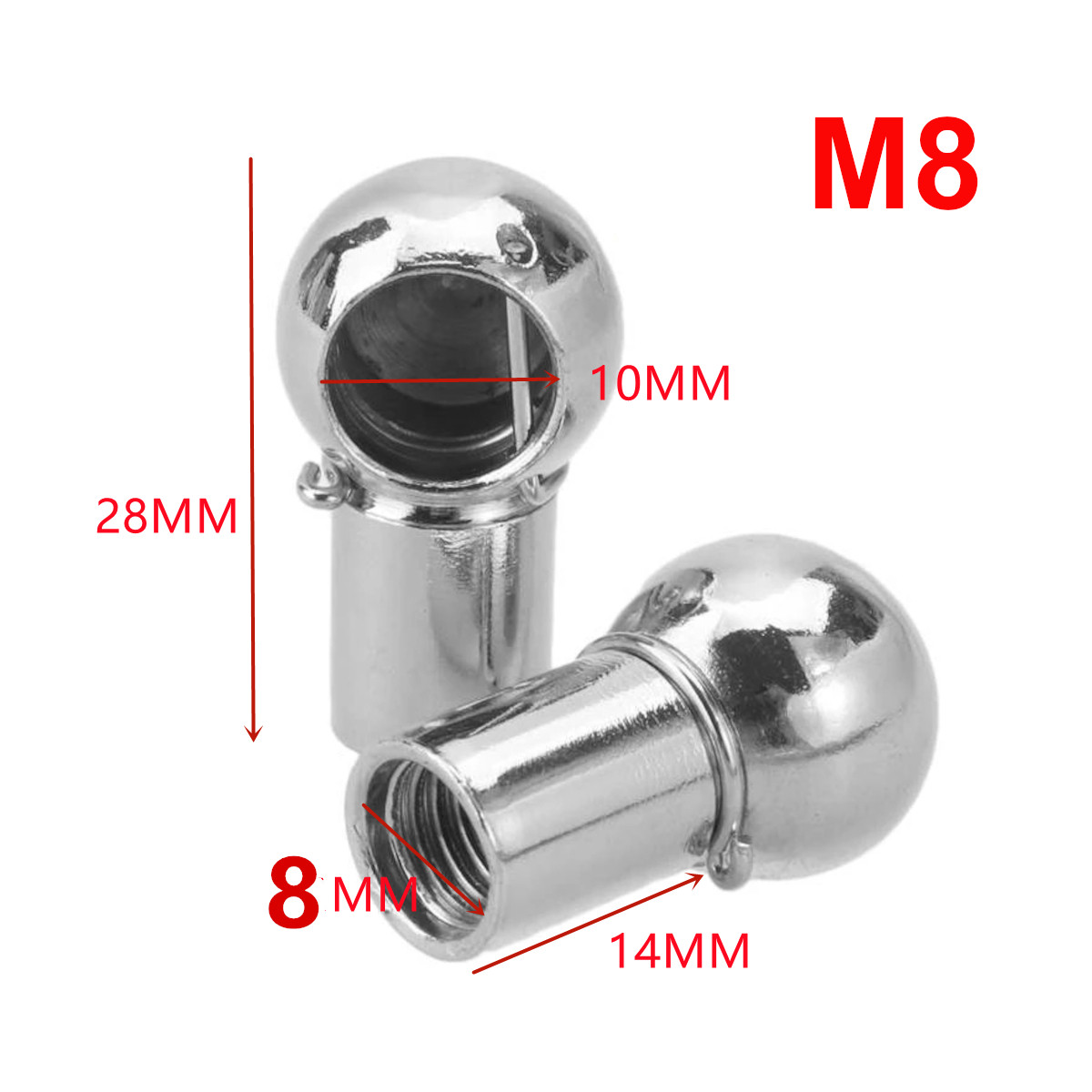 2Pcs Universal M6 M8 Gas Strut - Eyepin Ball End 评论和价格