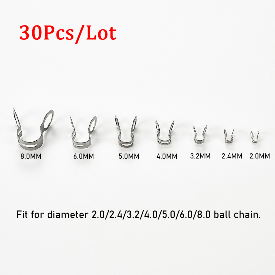 30Pcs Stainless Steel Ball Cha - Jewelry Making Chain 评论和价格