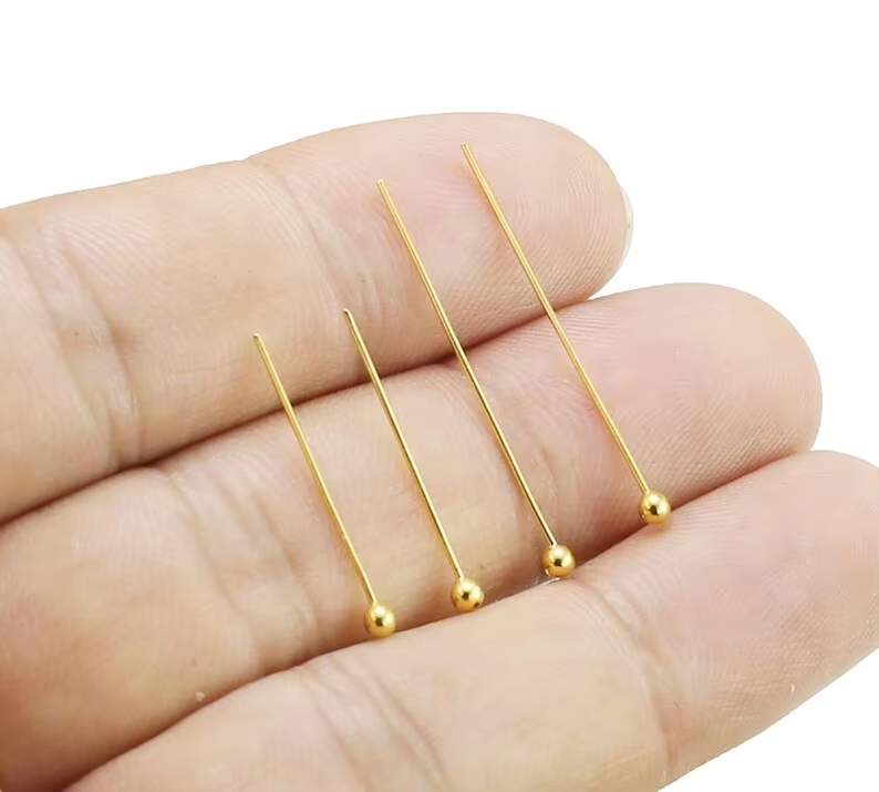 100pcs Ball Head Pin, Brass Ey - Eyepin Ball End 评论和价格
