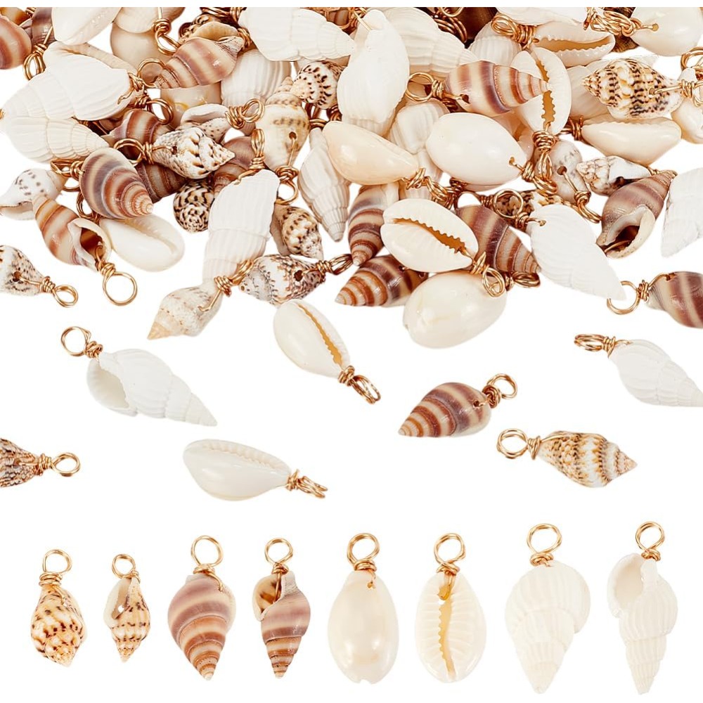 100pcs 4 Styles Natural Shell  - Jewelry Making Tutorials 评论和价格
