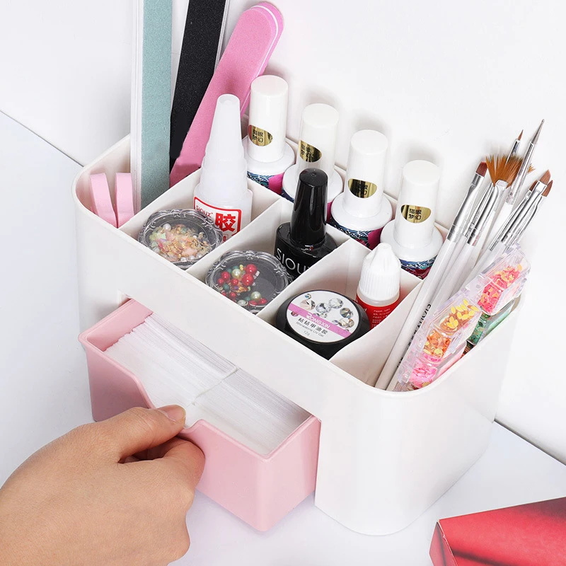 Nail Art Organizer Desktop Dra - Jewelry Making Organizer Box 评论和价格