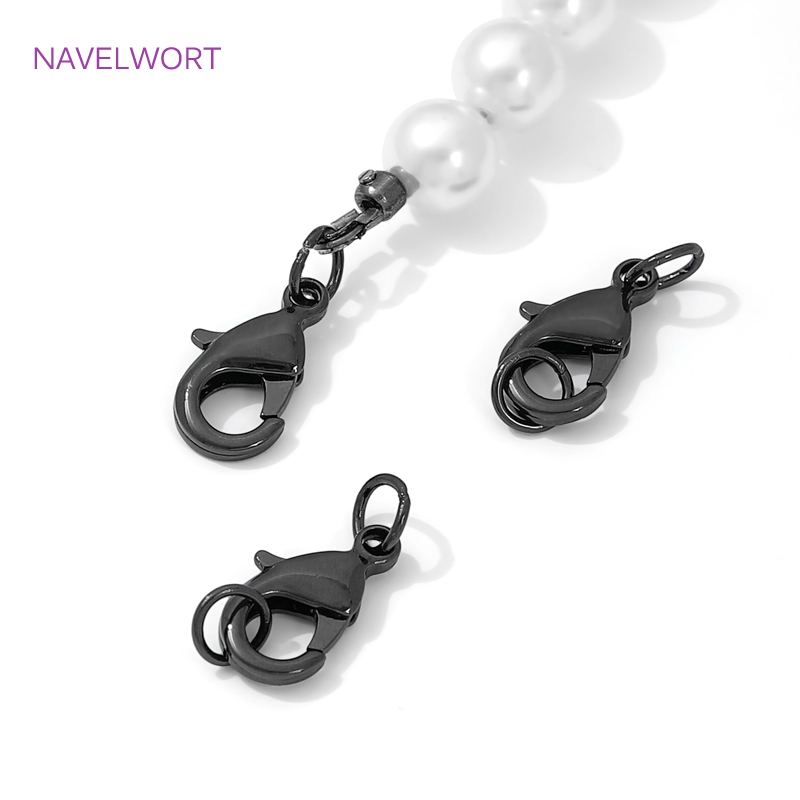 Black Color Brass Lobster Clas - Jewelry Making Chain 评论和价格