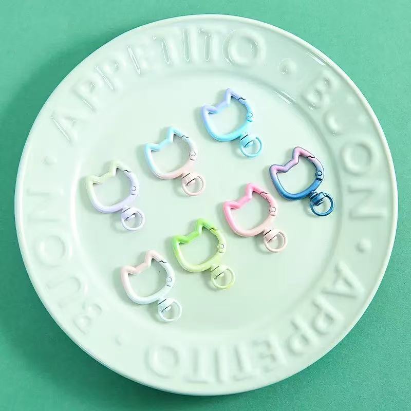 5-10PCS Gradient Cute Cat Clas - Jewelry Making Chain 评论和价格